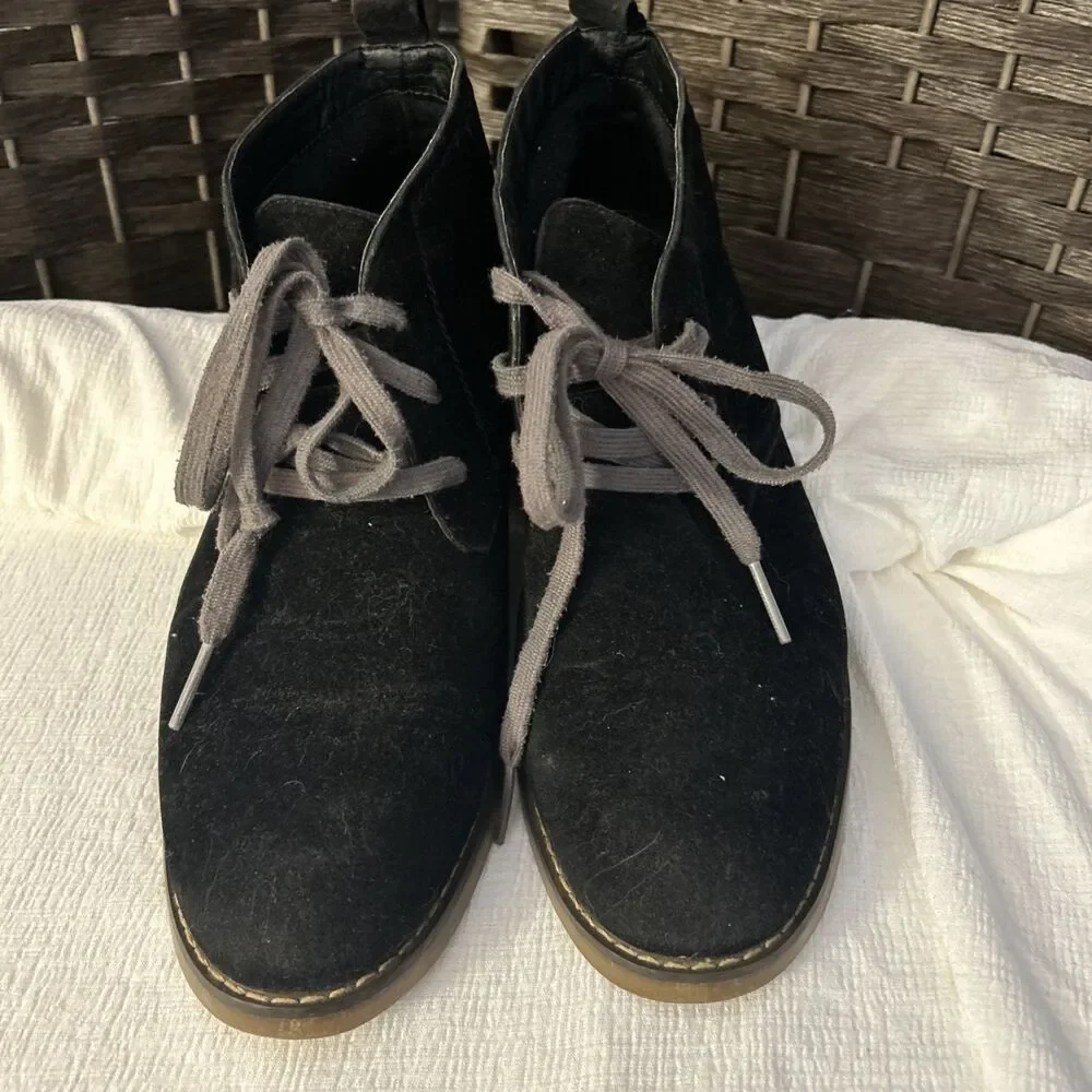 Franco Vanucci Men's Faux-Suede Leather Chukka Boot Black (Size 9.5)